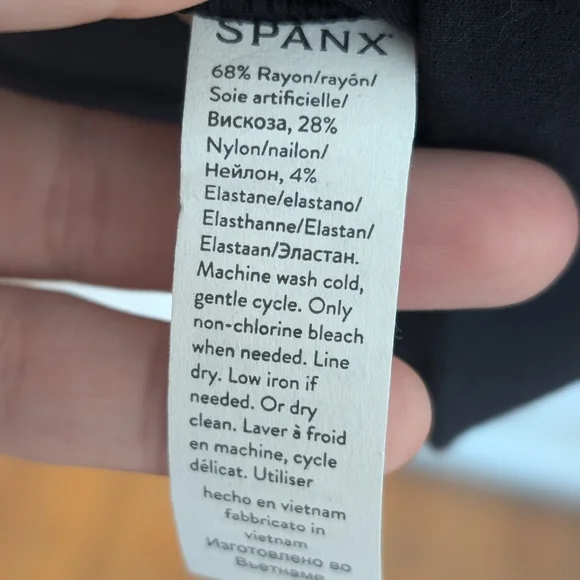 SPANX perfect aline 3/4 sleeve navy zip dress NWOT - Picture 6 of 11